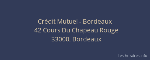 Crédit Mutuel - Bordeaux