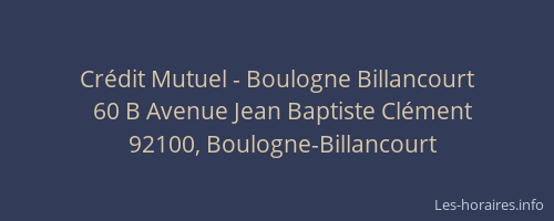 Crédit Mutuel - Boulogne Billancourt