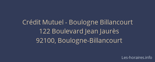 Crédit Mutuel - Boulogne Billancourt