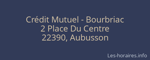 Crédit Mutuel - Bourbriac