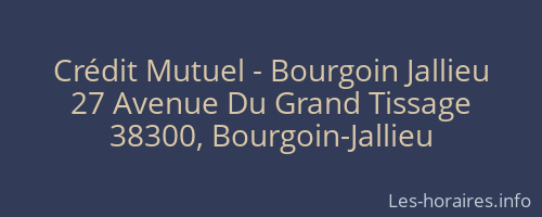 Crédit Mutuel - Bourgoin Jallieu