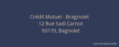 Crédit Mutuel - Bragnolet