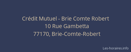 Crédit Mutuel - Brie Comte Robert