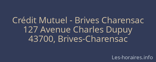 Crédit Mutuel - Brives Charensac