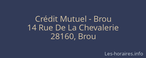 Crédit Mutuel - Brou
