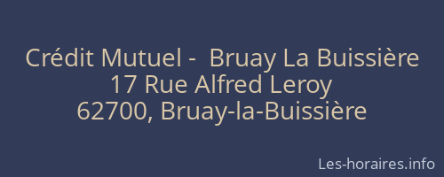 Crédit Mutuel -  Bruay La Buissière
