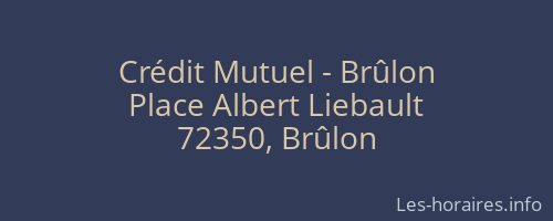 Crédit Mutuel - Brûlon