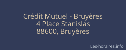 Crédit Mutuel - Bruyères