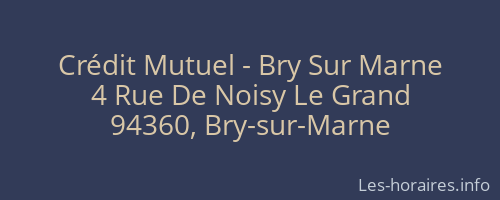Crédit Mutuel - Bry Sur Marne