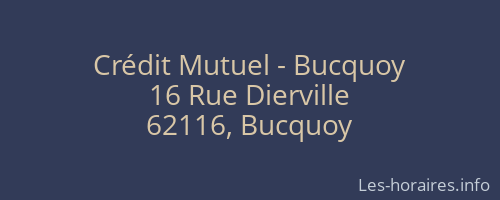 Crédit Mutuel - Bucquoy