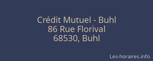 Crédit Mutuel - Buhl