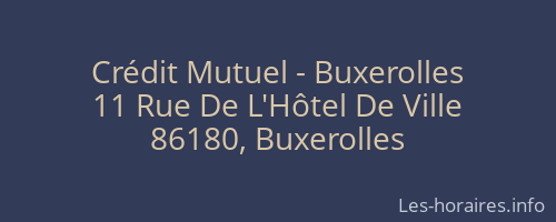 Crédit Mutuel - Buxerolles