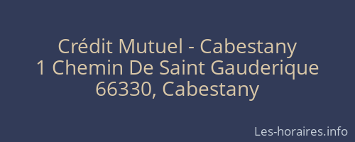 Crédit Mutuel - Cabestany