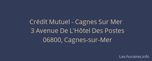 Crédit Mutuel - Cagnes Sur Mer