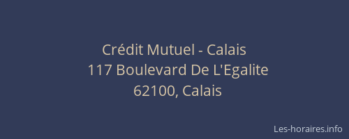 Crédit Mutuel - Calais