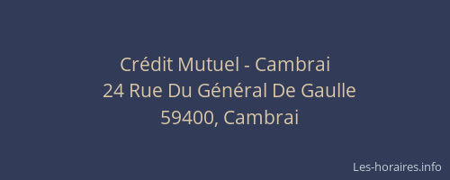 Crédit Mutuel - Cambrai