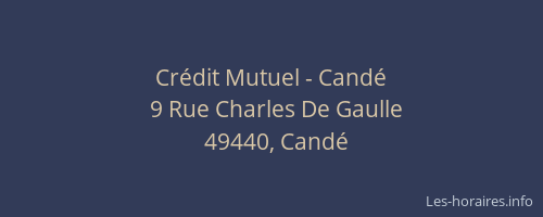 Crédit Mutuel - Candé