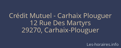 Crédit Mutuel - Carhaix Plouguer