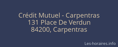 Crédit Mutuel - Carpentras