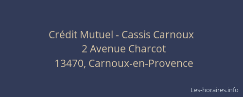 Crédit Mutuel - Cassis Carnoux