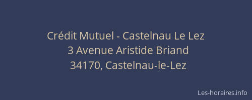 Crédit Mutuel - Castelnau Le Lez