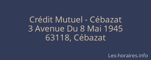 Crédit Mutuel - Cébazat