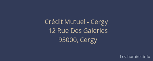 Crédit Mutuel - Cergy