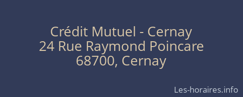 Crédit Mutuel - Cernay