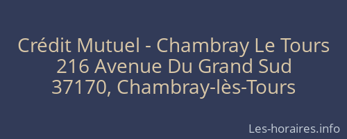 Crédit Mutuel - Chambray Le Tours