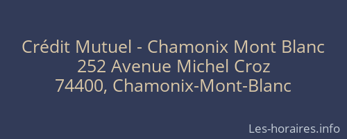Crédit Mutuel - Chamonix Mont Blanc