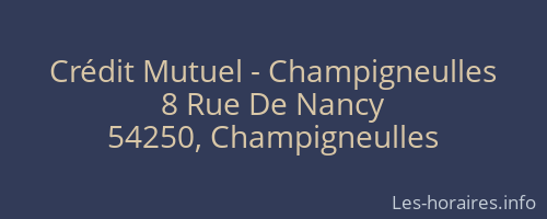 Crédit Mutuel - Champigneulles