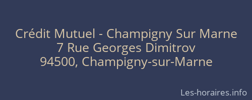 Crédit Mutuel - Champigny Sur Marne