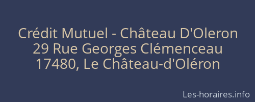 Crédit Mutuel - Château D'Oleron