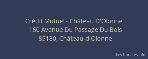 Crédit Mutuel - Château D'Olonne