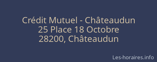 Crédit Mutuel - Châteaudun