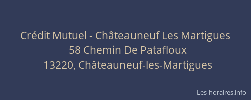 Crédit Mutuel - Châteauneuf Les Martigues