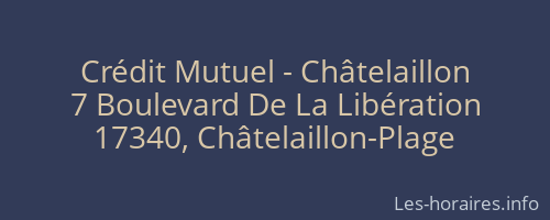 Crédit Mutuel - Châtelaillon