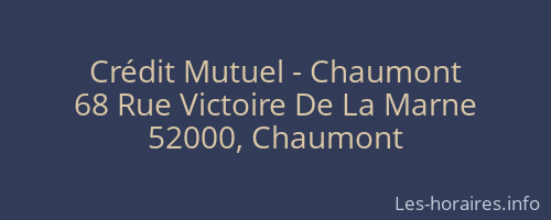 Crédit Mutuel - Chaumont