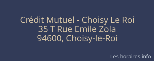 Crédit Mutuel - Choisy Le Roi