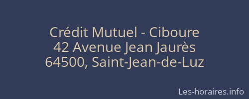 Crédit Mutuel - Ciboure