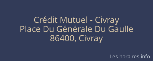 Crédit Mutuel - Civray