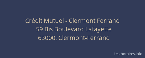 Crédit Mutuel - Clermont Ferrand