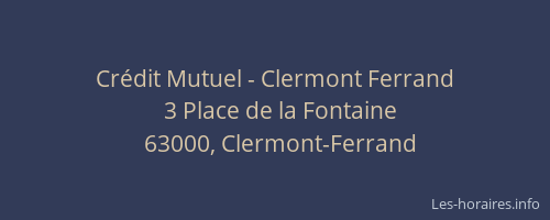 Crédit Mutuel - Clermont Ferrand