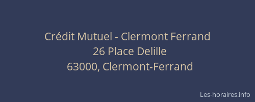 Crédit Mutuel - Clermont Ferrand