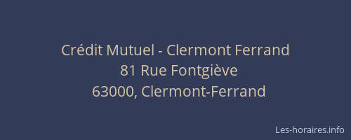 Crédit Mutuel - Clermont Ferrand