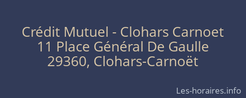 Crédit Mutuel - Clohars Carnoet