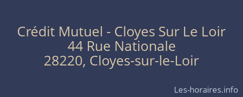 Crédit Mutuel - Cloyes Sur Le Loir