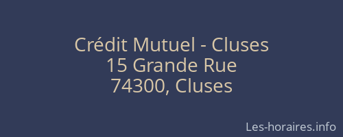 Crédit Mutuel - Cluses