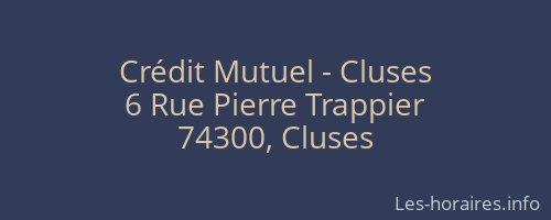 Crédit Mutuel - Cluses