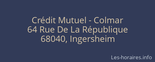 Crédit Mutuel - Colmar